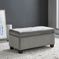 thumbnail image 5 of Modern Velvet Rectangular Storage Ottoman, 5 of 11