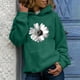 thumbnail image 2 of Sudaderas con capucha informales para mujer, sudadera con estampado de girasol, suéter con capucha Pompotops  gfhjh5942, 2 of 9