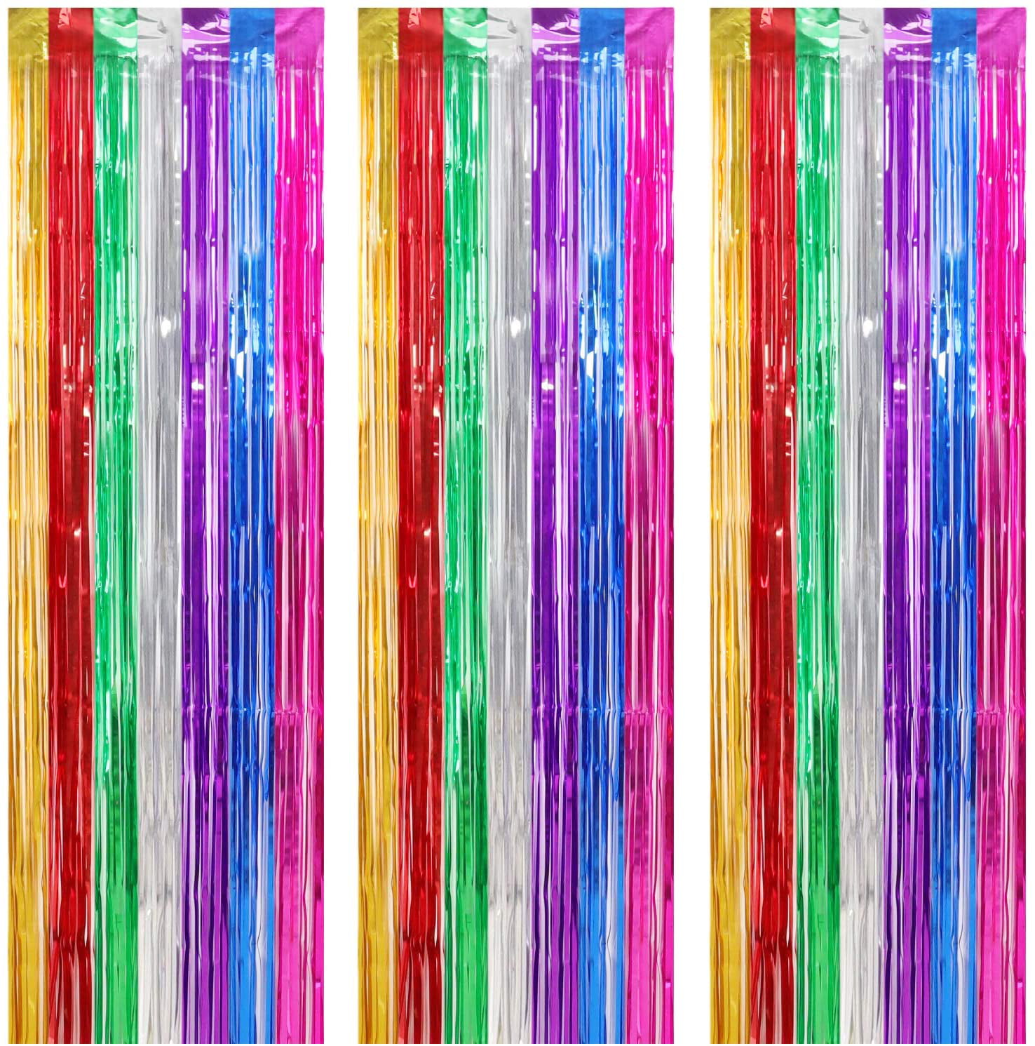 Foil Fringe Tinsel Shimmer Curtain Door Wedding Birthday Party Baby Shower 1x2 