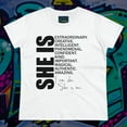 thumbnail image 3 of Women's "She Is" Midweight Cotton Tee, 3 of 6