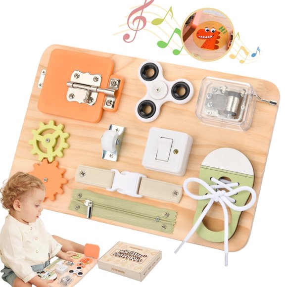 Montessori Busy Board Potatomato para 1 a 4 años con juguete sensorial