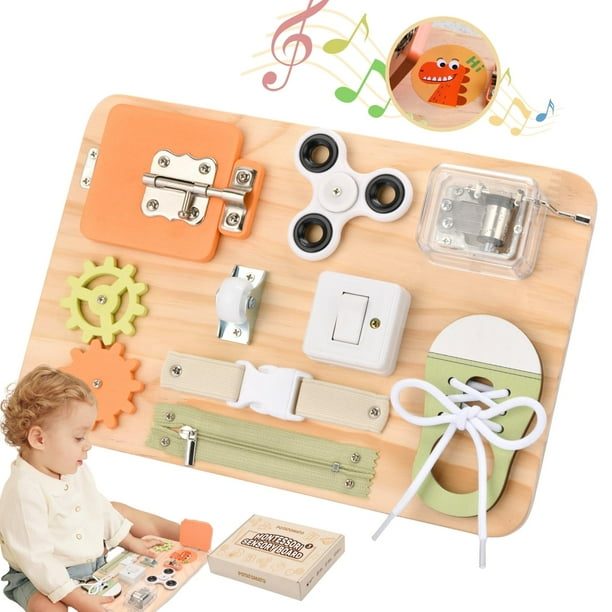 Montessori Busy Board Potatomato para 1 a 4 años con juguete sensorial