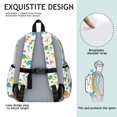 thumbnail image 5 of Colorful Dinosaurs Cacti Pattern Cute School Backpack with Padded Back and Adjustable Shoulder Straps 13.4"x11"x4.7", 5 of 5