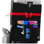 AJOHBM Airplane Seat Back Organizer, Tray Table Cover with Storage Pockets, Travel Essentials for Air Travel, Phone and Cup Storage Bag, Portable Flight Seat Organizer