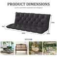 thumbnail image 7 of Kimunuk Outdoor Porch Swing Cushion, 60" X 40" X 5" Waterproof Bench Chair Replacement Cushion with 6 Ties for Patio, Grey, 7 of 7