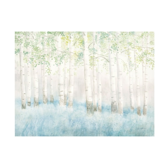 James Wiens 'Soft Birches' Canvas Art