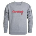 thumbnail image 1 of W Republic 556-326-HGY-01 Men Lamar Cardinals Script Crew Fleece, Heather Grey - Small, 1 of 1