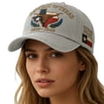 thumbnail image 6 of Gkeoshab 2026 New Texas State Souvenir Baseball Cap Cotton Printed Hat Commemorative Adjustable Snapback for Men & Women Gray One Size, 6 of 7