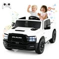thumbnail image 1 of Gymax 24V 2 Seater Ride on Truck w/Remote Control 3 Speeds Bluetooth LED Headlight White, 1 of 10