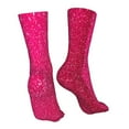thumbnail image 7 of Easygdp Rose Red Glitter Ankle Socks for Women Stocking Mid Calf Socks Ultra Stretchy for Boots Sneakers Loafer, 7 of 7