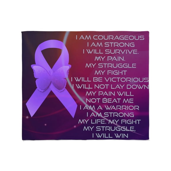 CafePress - I Am Strong Throw Blanket - Soft Fleece Throw Blanket, 50"x60" for All Ages