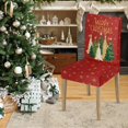 thumbnail image 3 of 4PCS Christmas Dining Red Chair Covers, Christmas Pine Tree Stars Stretch Removable Washable Slipcover Chair Protector for Dining Room Home Decor, 3 of 6
