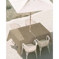 thumbnail image 3 of 60x102 Inch Outdoor Tablecloth with Umbrella Hole Zipper Rectangle Brown Farmhouse Rectangular Tablecloths Outside Waterproof Vintage Country Monochrome Textured Patio Table Cover for Picnic Party, 3 of 8