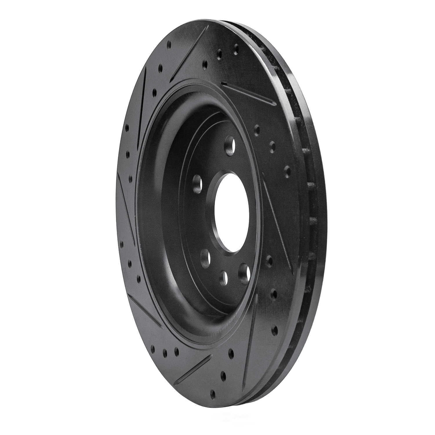 Dynamic Friction Company 633-27060R DFC Brake Rotor - Drilled And Slotted - Black