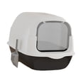 thumbnail image 4 of BELOVING Enclosed Cat Litter Tray High Capacity for Small Animals Rabbit Potty Toilet Black, 4 of 10