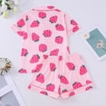 thumbnail image 3 of Women's Shorts Suits 2 Piece Summer Beach Hawaiian Printed Short Sleeve Button Down Sets Comfy Casual Vacation Loose Fit Loungewear, 3 of 7