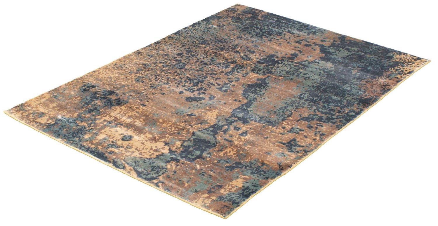 ECARPETGALLERY 5'0" x 7'8" Contemporary Galleria Hand Loomed Area Rug for Living Room, Dining Room and Bedroom in Blue