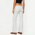 thumbnail image 5 of JUSLIO Women Jeans,Polka Dot Print Zip Fly Straight Leg Full Length Denim Jeans, 5 of 6