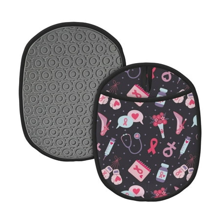 

Lukts Breast Cancer Awareness1 Print Silicone Pot Mat Mitten With Hanging Loop Heat Resistant Oven Mitts Non-Slip Bbq Baking Smoking Potholders