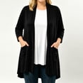 thumbnail image 2 of Plus Size Cardigans for Women Trendy Long Sleeve Lightweight Flowy Top for Spring Summer Casual Workwear Leisure Relaxed Home Layering, 2 of 6