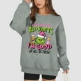thumbnail image 5 of Women’S Christmas Sweatshirt Long Sleeve Christmas Tree Graphic Funny Cute Xmas Crewneck Pullover Light Gray XXL, 5 of 5