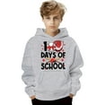 thumbnail image 4 of 100 Days of School Sweatshirt for Kids - Boys Girls Letter Graphic Long Sleeve Preppy Back to School Hoodie, 4 of 4