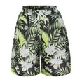 thumbnail image 4 of ERkkoi Board Shorts For Women Swim Trunks Comfy Beach Elastic Waist Floral Print With 2 Pockets Swim Bottoms For Women Bathing Suit Green L, 4 of 8
