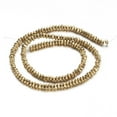 thumbnail image 2 of Non-magnetic Hematite Beads Strands Grade A Faceted Rondelle Golden Plated 4x2.5mm Hole: 1mm about 136pcs/strand 15.7 inch, 2 of 2