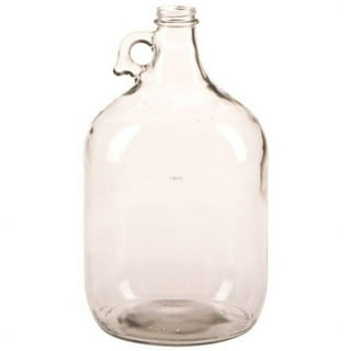 2 Pc 47oz Clear Glass Milk Bottles Glass Pitcher with Handle and Lids -  Airtight milk Container for Refrigerator Jug Water Juice Heavy Milk Bottle