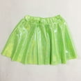 thumbnail image 4 of LUOGENLI Girls Valentine's Day Dresses Size 6/7 Kids Holiday Party Color Blocking Tutu Carnival Dance Performance Skirt Poncho Cheerleader Sequin Pleated Skirt Green S, 4 of 4