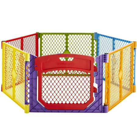 North States Superyard Colorplay Ultimate Freestanding 6 Panel Playpen Multi-Color 30
