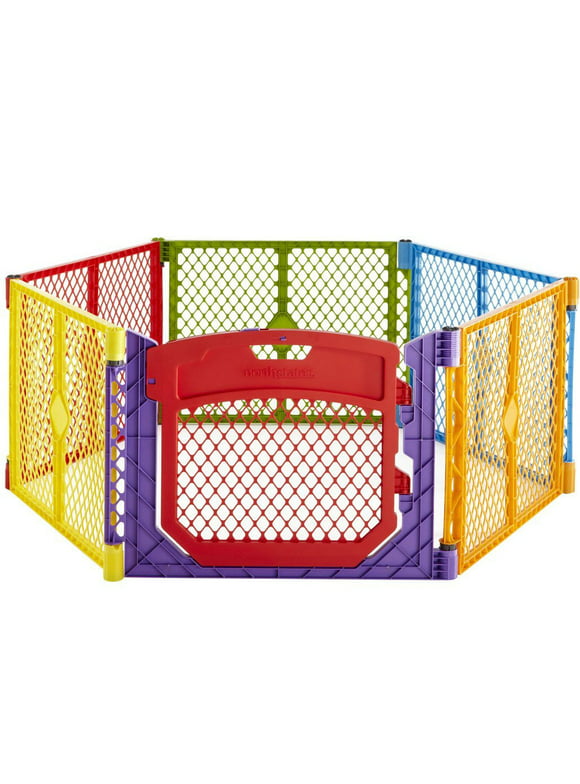 North States Superyard Colorplay Ultimate Freestanding 6 Panel Playpen Multi-Color 30" x 26"