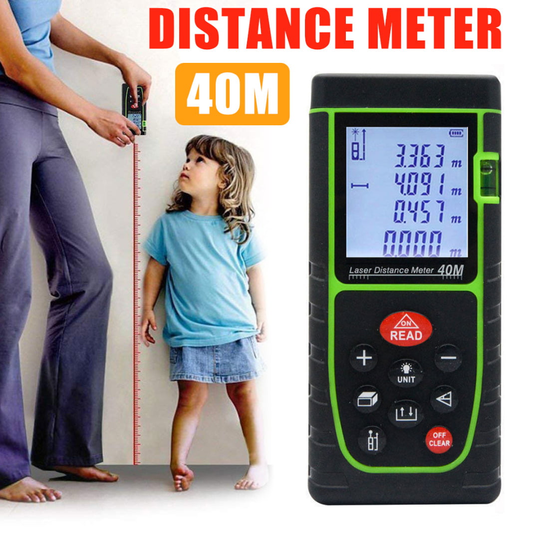 Laser Distance Meter Volume Pythagorean Area Measurer 60m Range Finder 