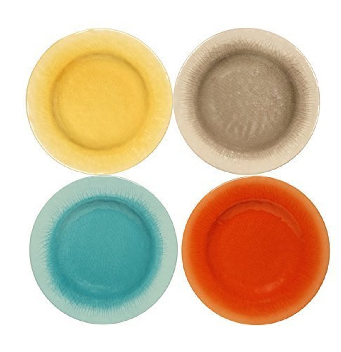 Melange 6 Piece 100 Melamine Salad Plate Set Crackle Collection Shatter Proof And Chip Resistant Melamine Salad Plates Color Multicolor Walmart Com Walmart Com