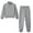 Grey, variant on Girls Sets Long Sleeve Solid Crewneck Sweatshirt and Sweatpants 2 Piece Warm Fall Winter Clothes Boys Outfits Size 8-9 Years