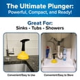 thumbnail image 2 of Plungeroo Pocket Plunger, Mini Sink Plunger, Short Handle, Small Kitchen Sink Plunger for Unclogged Drains, 2 of 7