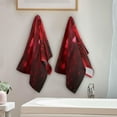 thumbnail image 4 of Dreamtimes Red Hearts Rose Hand Towels 2 PCS, Valentine Flower Kitchen Towel Ultra Soft and Highly Absorbent,Decorative Fingertip Face Towel for Bathroom Hotel, 28.3"x14.4", 4 of 6