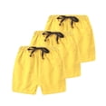 thumbnail image 2 of 3-Pack Girls' Casual Shorts Elastic Waist Cotton Play Short Pants with Cute Bow Detail Stretchy Comfortable Summer Lounge Activewear Multipack Toddler Bottoms, 2 of 8
