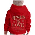 thumbnail image 5 of Child Girl Hoodies Jesus Loves You Hoodie Long Sleeve Graphic Sweatshirt Fashion Loose Pullover Top Cute Clothes Boy Clothes 5-6 Years, 5 of 9
