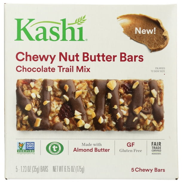 Kashi Chewy Nut Butter Bars, Chocolate Trail Mix, 5/1.23 Oz. Walmart