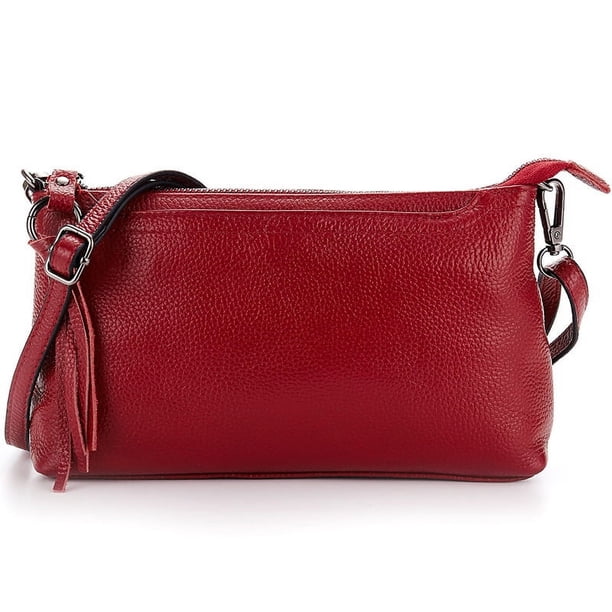 Bolso de cuero de moda europea y americana para mujer, bolso de hombro para mujer, bolso de mensajero de cuero con capa para la cabeza para mujer