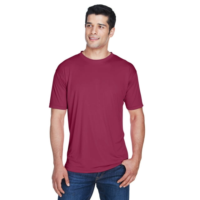 Camiseta Interlock Cool & Dry Sport Performance para hombre GRANATE 2XL ultraclub 8420