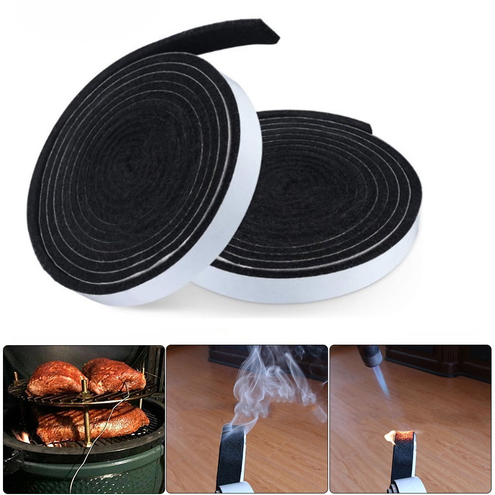 High Temp Smokers Grill Gasket 1.3*11*11cm Black BBQ Seal Tape Tools AaGVx Hot 