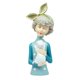 thumbnail image 2 of Busto de niña moderna, estatua artesanal de resina, figura decorativa para TV en el hogar. Azul, 2 of 9