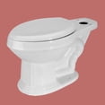 thumbnail image 2 of Toilet Part Elongated Toilet Bowl, Porcelain w/Plastic Slow Close No slam Seat Renovator's Supply, White, 2 of 10