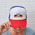 thumbnail image 6 of CafePress - German Soccer / Germany Soccer - Adjustable Unisex Printed Trucker Hat with Mesh Back, 6 of 10