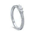 thumbnail image 2 of 1/4ct Vintage Three Stone Princess Cut Diamond Engagement Ring 14K White Gold, 2 of 4