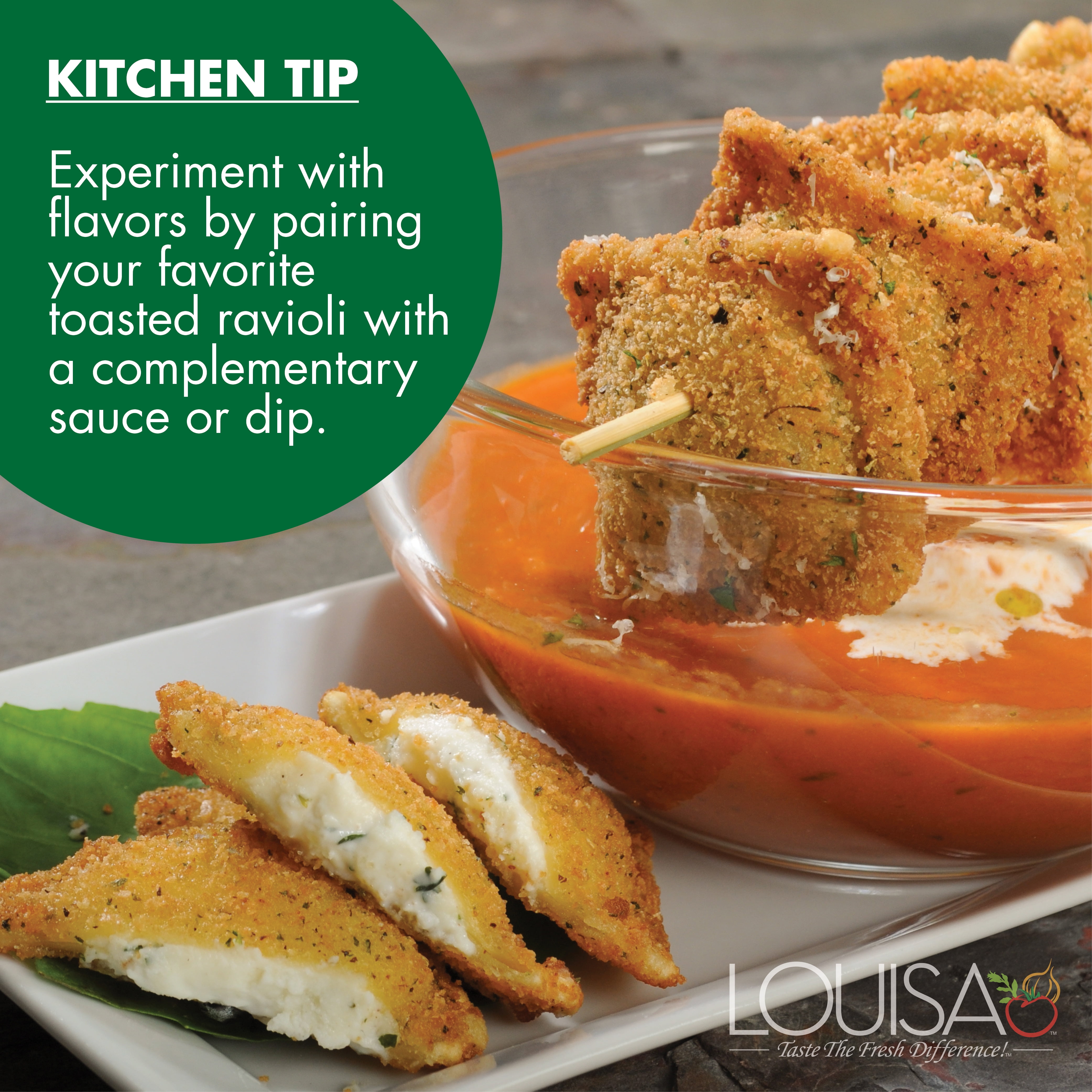 Louisa Original Beef Toasted Ravioli, 40 oz Family Size Bag – Frozen St. Louis-Style Appetizer with Italian Breadcrumbs, Oven or Air Fryer Ready