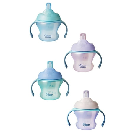 Tommee Tippee First Straw Transitional Trainer Sippy Cup (Colors May Vary)