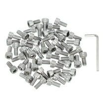 Uxcell 50 Pcs M5 x 10mm Hex Socket Head Cap Screws Bolts, 304 Stainless Steel Screws with Wrench
